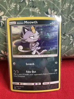 Alolan Meowth - SM43 - Pokemon Sun & Moon Promo Holo Rare Card NM - Image 1