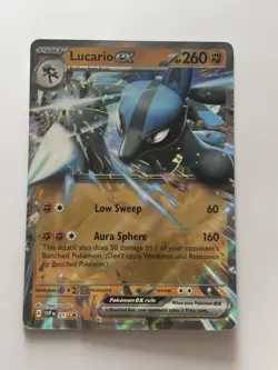 Pokemon Scarlet And Violet Lucario EX Holo Card Black Star Promo - SVP 017 MP - Image 1