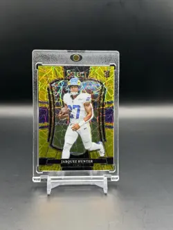2025 Panini Select Jarquez Hunter Premier Level Gold Lazer /10 - Image 1