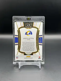 2025 Panini Select Jarquez Hunter Premier Level Gold Lazer /10 - Image 2