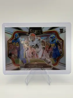 2025 Panini Select - Mason Graham Field Level #454 (RC) Silver Prizm - Browns - Image 1