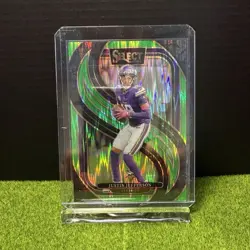 Panini Select Justin Jefferson Premier Level Neon Green Shock Prizm /499 - Image 1