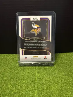 Panini Select Justin Jefferson Premier Level Neon Green Shock Prizm /499 - Image 2