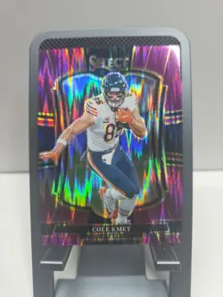 2025 Panini Select - Premier Level Cole Kmet #174 Purple Shock Prizm /699 - Image 2