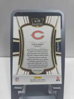 2025 Panini Select - Premier Level Cole Kmet #174 Purple Shock Prizm /699 - Image 3