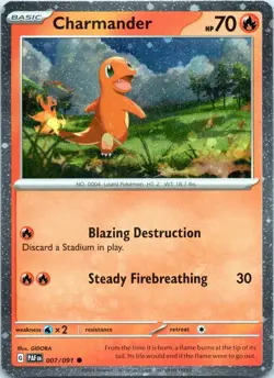 Charmander - (Cosmos Holo) Holo Common Miscellaneous Cards & Products 007/091 NM - Image 1