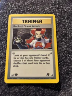 1st Edition Rocket's Sneak Attack 16/82 Team Rocket - Holo Pokemon Card - NM/M - Image 1