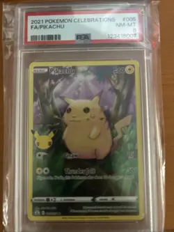 Pokemon Pikachu TCG Celebrations Card 5/25 PSA 8 NM-MT - Image 1