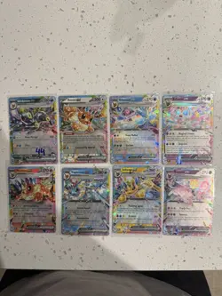 Eeveelution EX Prismatic Evolutions IN COMPLETE Card Set of 8 NM - Image 1