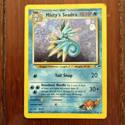 pokemon tcg misty’s seadra holo card 9/132 - Image 1