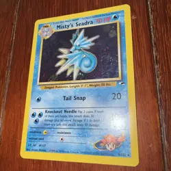 pokemon tcg misty’s seadra holo card 9/132 - Image 2