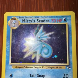 pokemon tcg misty’s seadra holo card 9/132 - Image 3