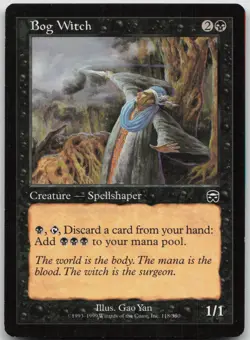 Bog Witch 118 Common Mercadian Masques Magic: The Gathering Lightly Played - Image 1