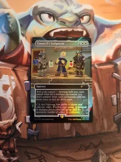 Fallout Secret Lair MTG Foil Artifact Council's Judgement - Image 1