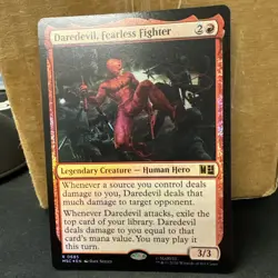 Daredevil, Fearless Fighter R 685 FOIL Mtg Marvel Super Heroes NM ships fast - Image 2