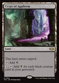 1x Crypt of Agadeem NM Eng MTG - Commander Dragonstorm - Image 1