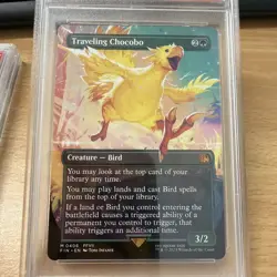 MTG Traveling Chocobo Final Fantasy Borderless Mythic 406 PSA 9 Mint Magic - Image 3