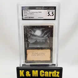 MTG - Revised - Bad Moon - Graded - CGC 5.5 - Vintage - Image 1