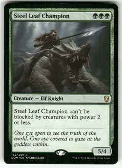 Steel Leaf Champion 182 Rare Dominaria Magic: The Gathering Near Mint - Image 1