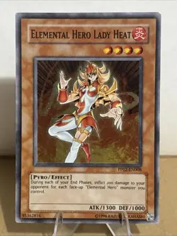 Yugioh Elemental Hero Lady Heat PP02-EN008 Super Rare Premium Pack 2 LP - Image 1