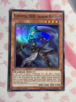 Elemental HERO Shadow Mist SDHS-EN001 HERO Strike Yu-Gi-Oh 1st Edition LP+ - Image 1