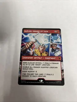 Mjolnir Hammer Of Thor Borderless Nonfoil Superhero Card #0303 MTG LP - Image 1