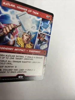 Mjolnir Hammer Of Thor Borderless Nonfoil Superhero Card #0303 MTG LP - Image 2