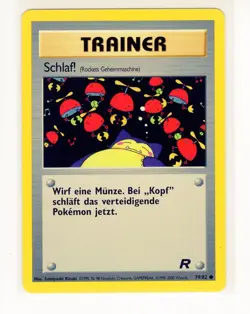 ~DE~ GERMAN Schlaf! (Sleep!) 79 Team Rocket Pokemon Card (G8) - Image 1
