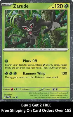 Zarude SV: Scarlet & Violet Promo Cards #199 Holo Rare,Holo - Image 1