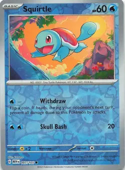 Squirtle (Reverse Cosmos Holo) #007/165 Miscellaneous Cards & Products SWIRL - Image 1