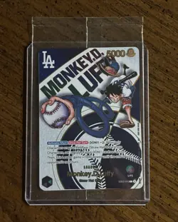 2025 Monkey D. Luffy One Piece x Dodgers Collab Promo Card 010 Exclusive SEALED - Image 1