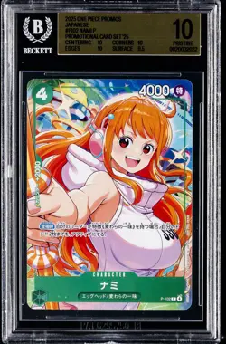 2025 ONE PIECE PROMOS JAPANESE PROMO CARD SET '25 #P-102 NAMI BGS 10 - Image 1