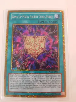 Yugioh Unlimited Edition Gold Secret Rare "Rank-Up-Magic Argent Chaos Force" - Image 1