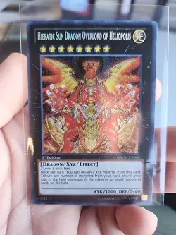 Yugioh Hieratic Sun Dragon Overlord of Heliopolis GAOV-EN048 (Secret Rare) #Y148 - Image 1