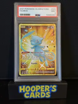 Pokemon Mew TCG 2021 Gold Celebrations Card 025/025 Full Art Secret Rare PSA 9 - Image 1