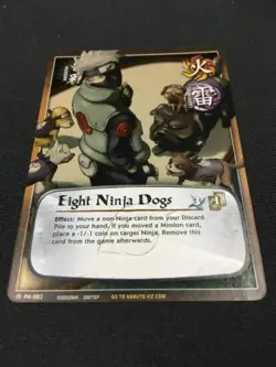 Shonen Jump's Naruto Collectible card FOIL Eight Ninja Dogs PR082- (6321) - Image 1