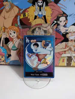 2026 Dodgers x One Piece Monkey D. Luffy Promo Card - Sealed - Image 1