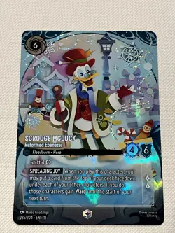 Disney Lorcana TCG Scrooge McDuck - Reformed Ebenezer 235/204 EN Floodborn Foil - Image 1