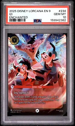 2025 DISNEY LORCANA EN 9-FABLED ENCHANTED #234 I2I PSA 10 - Image 1