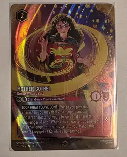 Disney Lorcana Mother Gothel - Knows What's Best 211/204 Foil English Ruby - Image 3