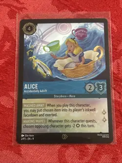 PROMO FOIL Lorcana Fabled - Alice - Accidentally Adrift - #2 - FOIL PROMO - Image 1