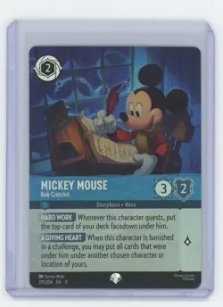 Disney Lorcana Mickey Mouse Bob Cratchit 219/204 Foil Epic Winterspell - Image 1
