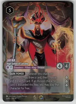 Jafar High Sultan of Lorcana Store Championship Foil Disney Lorcana Promo 33 NM - Image 1