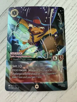 Disney Lorcana Negaduck Public Enemy Number One 232/204 Enchanted Winterspell - Image 1