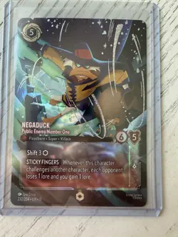 Disney Lorcana Negaduck Public Enemy Number One 232/204 Enchanted Winterspell - Image 3