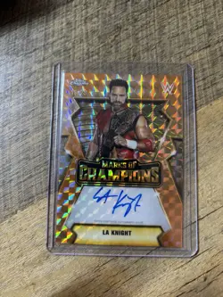 2026 topps chrome LA Knight Marks of Champions On card Orange Auto /25 - Image 1