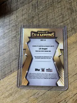 2026 topps chrome LA Knight Marks of Champions On card Orange Auto /25 - Image 2