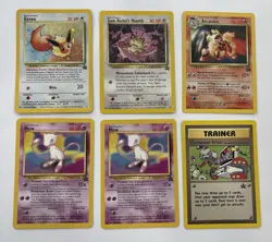 Pokemon WOTC Black Star Promo Lot Eevee, Meowth, Arcanine, Mew x2 - LP - Image 1