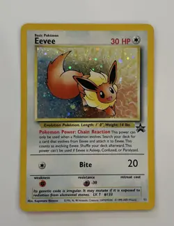 Pokemon WOTC Black Star Promo Lot Eevee, Meowth, Arcanine, Mew x2 - LP - Image 3