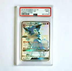 Pokemon PSA 9 MINT Shiny Lycanroc GX | SV67/SV94 Full Art Hidden Fates Rare TCG - Image 1